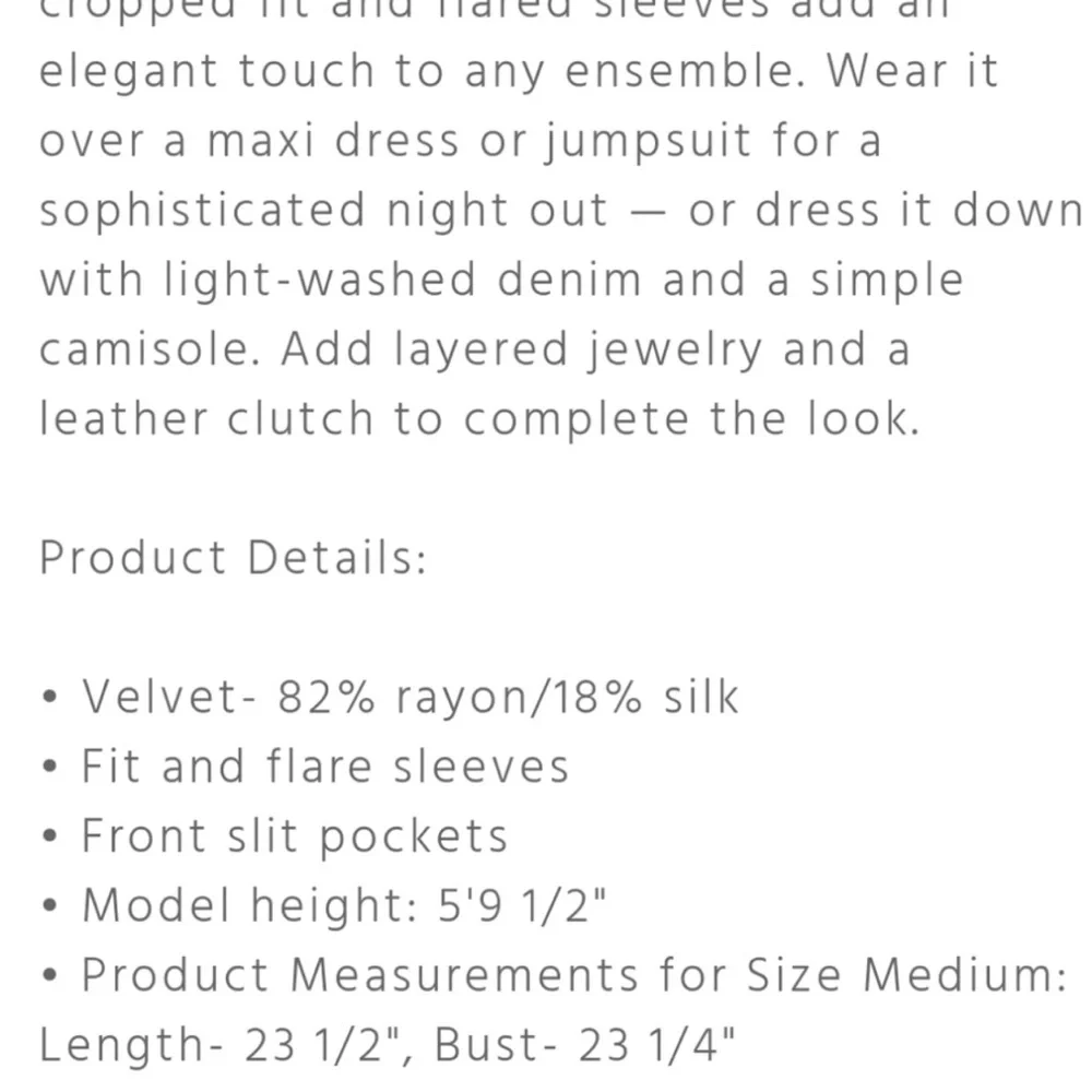 Johnny Was Ravi Velvet Bolero Jacket - Picture 8 of 8